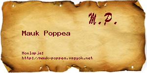 Mauk Poppea névjegykártya